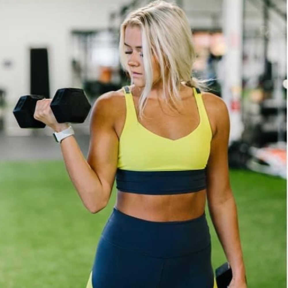 Zyia Active Neon Yellow Parallel Luxe Adjustable Bra
